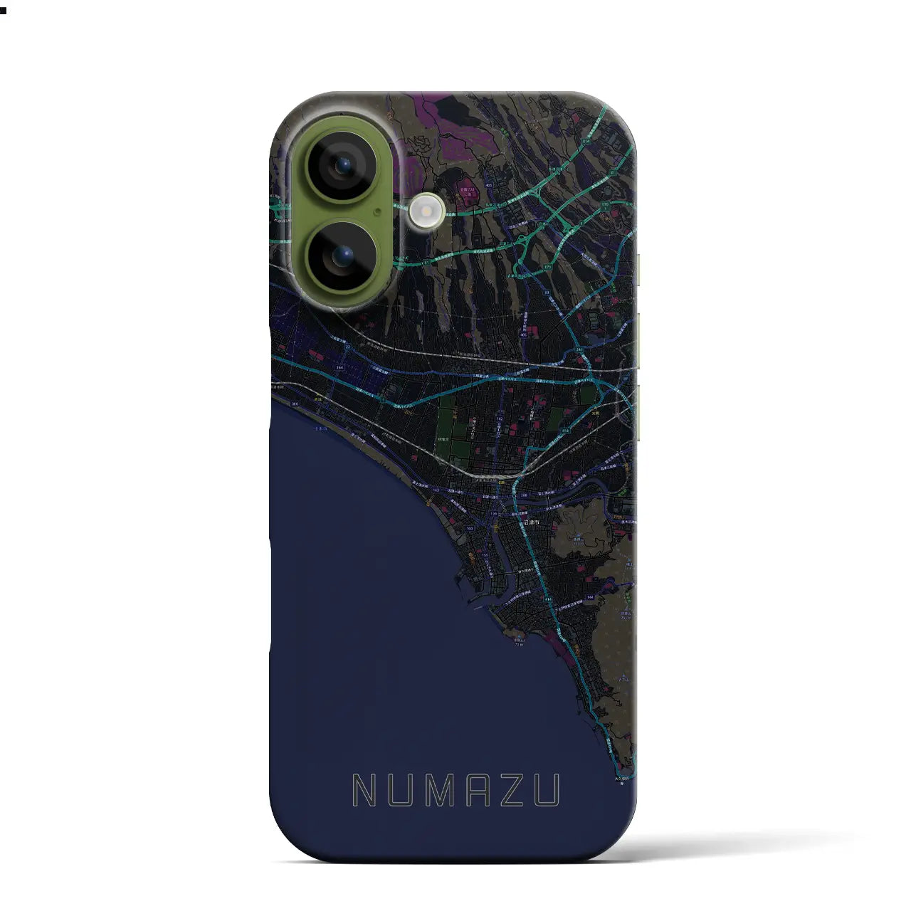 【沼津（静岡県）】地図柄iPhoneケース（バックカバータイプ）