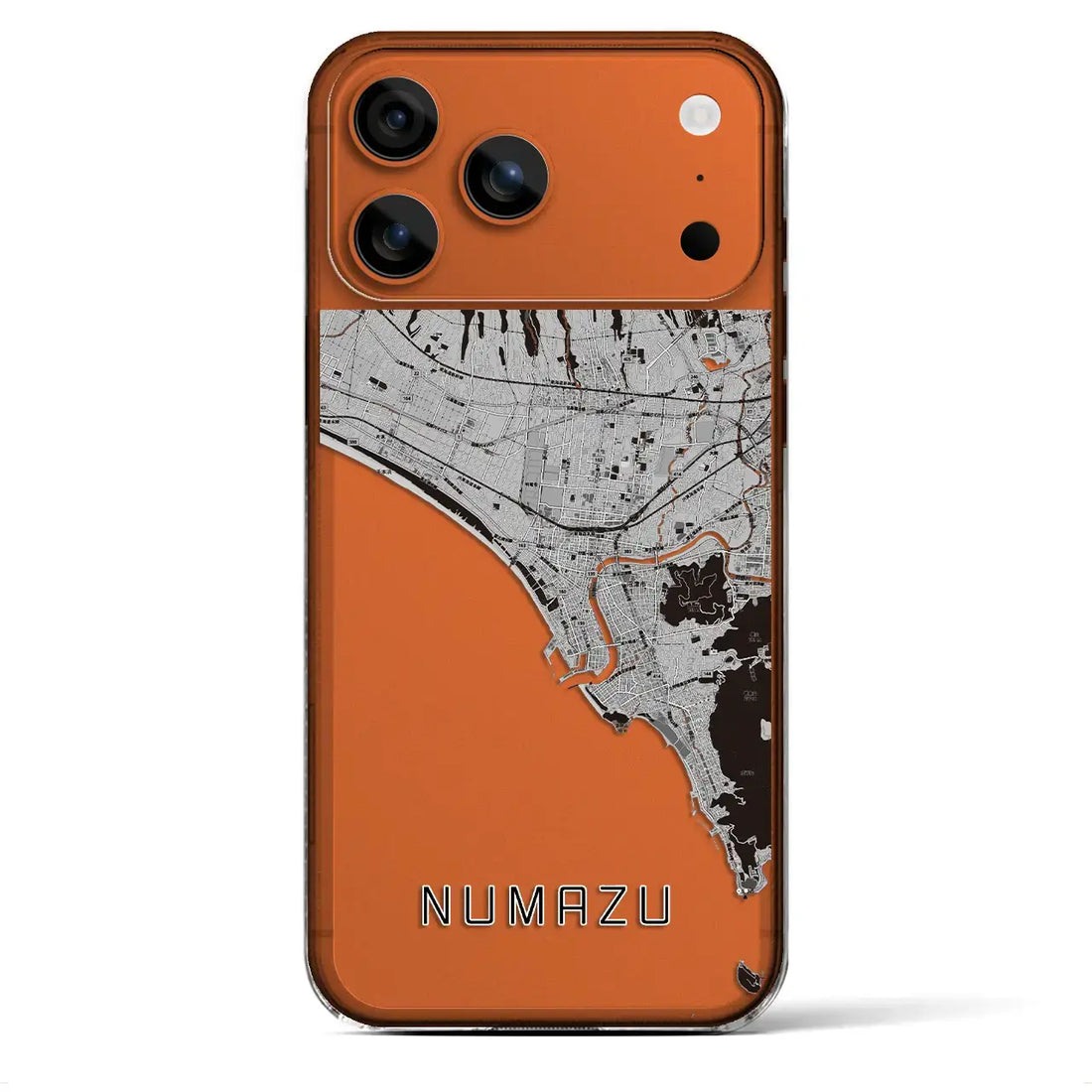 【沼津（静岡県）】地図柄iPhoneケース（クリアタイプ）モノトーン・iPhone 17 Pro Max 用