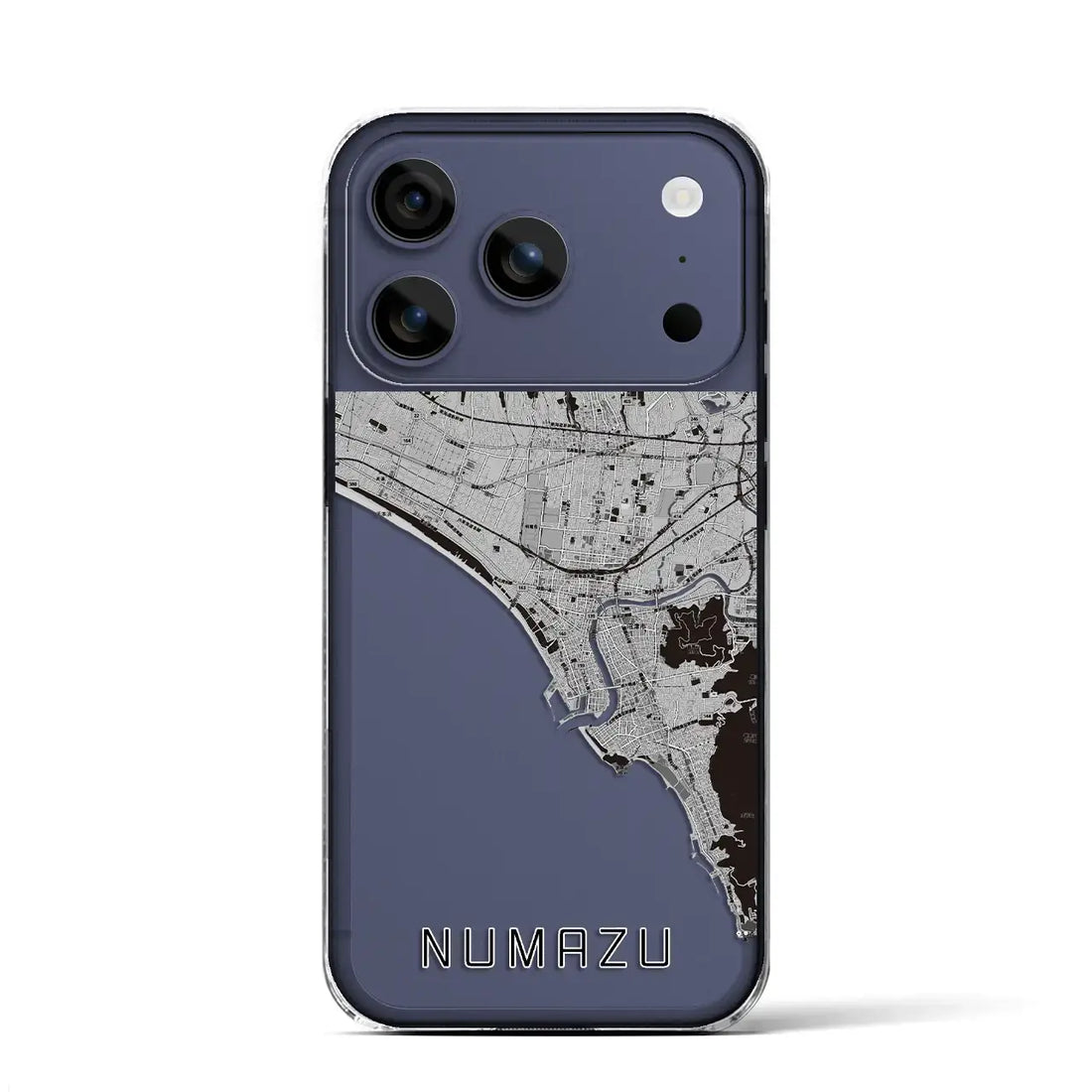 【沼津(静岡県)】地図柄iPhoneケース(クリアタイプ)モノトーン・iPhone 17 Pro Max 用