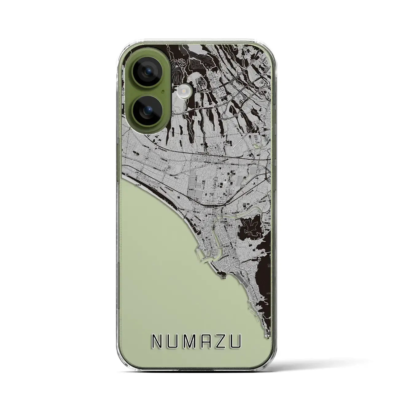 【沼津（静岡県）】地図柄iPhoneケース（クリアタイプ）