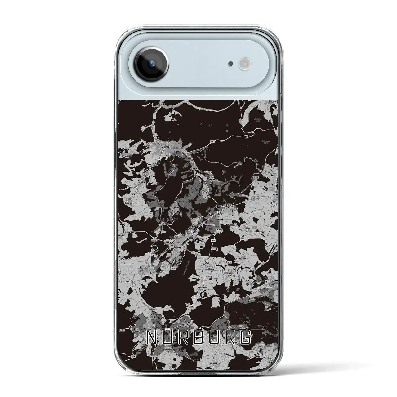 【ニュルブルク（ドイツ）】地図柄iPhoneケース（クリアタイプ）