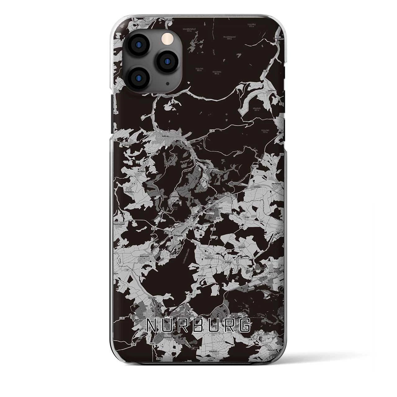 【ニュルブルク（ドイツ）】地図柄iPhoneケース（クリアタイプ）