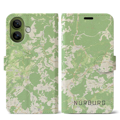 【ニュルブルク（ドイツ）】地図柄iPhoneケース（手帳タイプ）