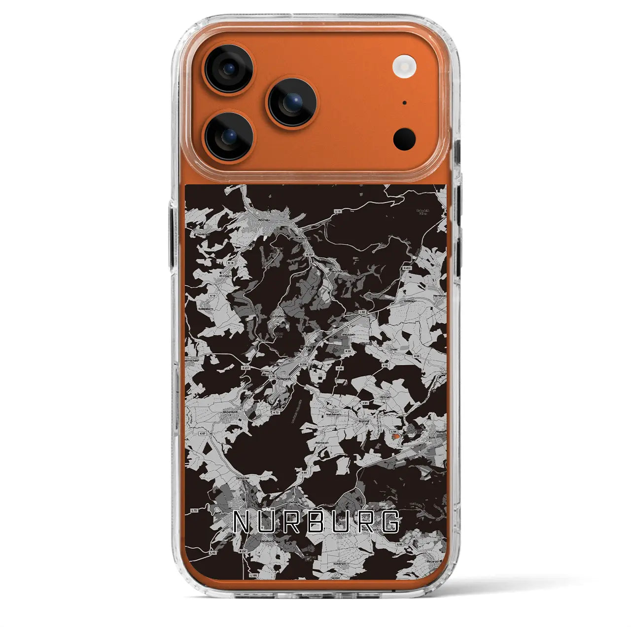 【ニュルブルク（ドイツ）】地図柄iPhoneケース（MagSafeタイプ）