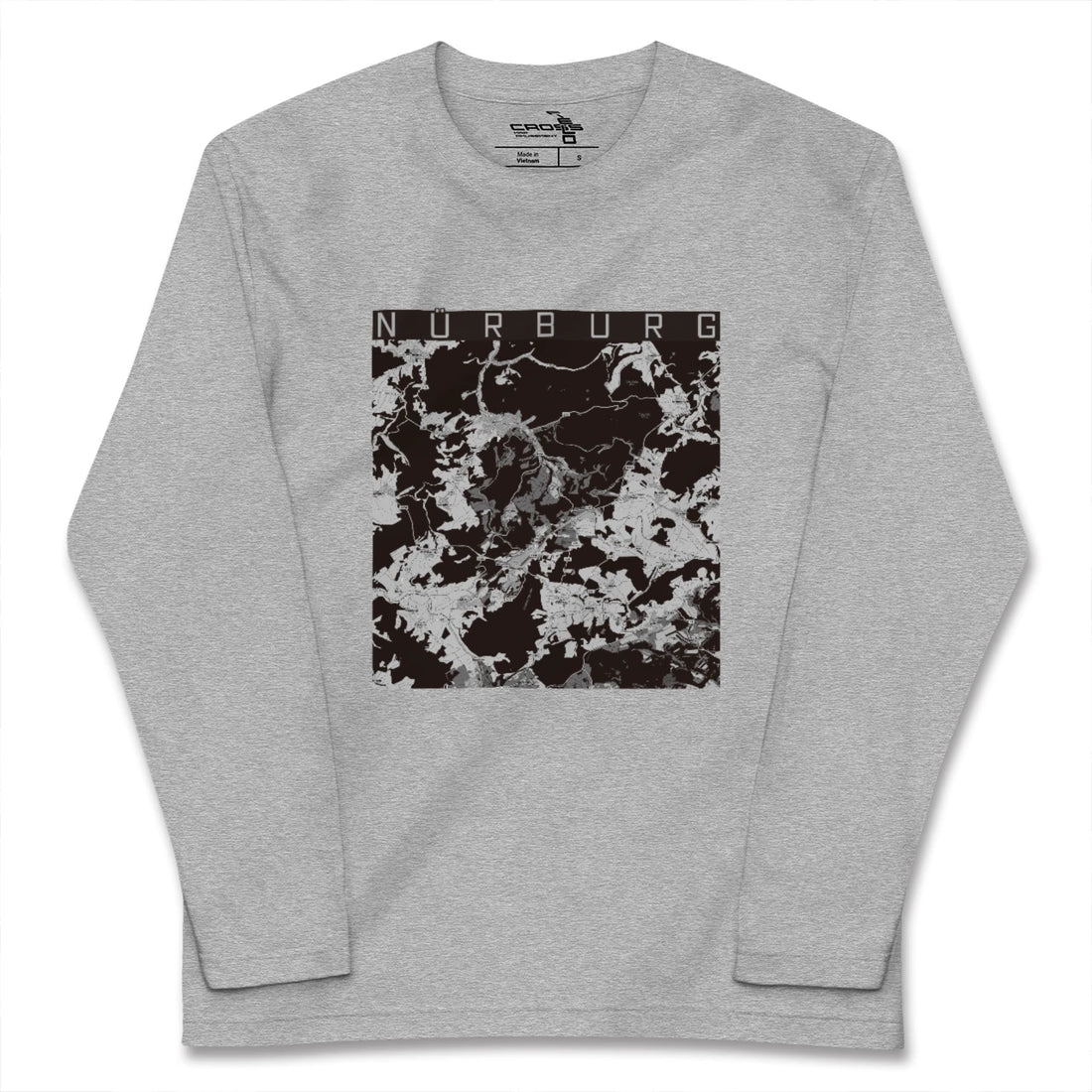 【ニュルブルク(ドイツ)】地図柄ロングスリーブTシャツ