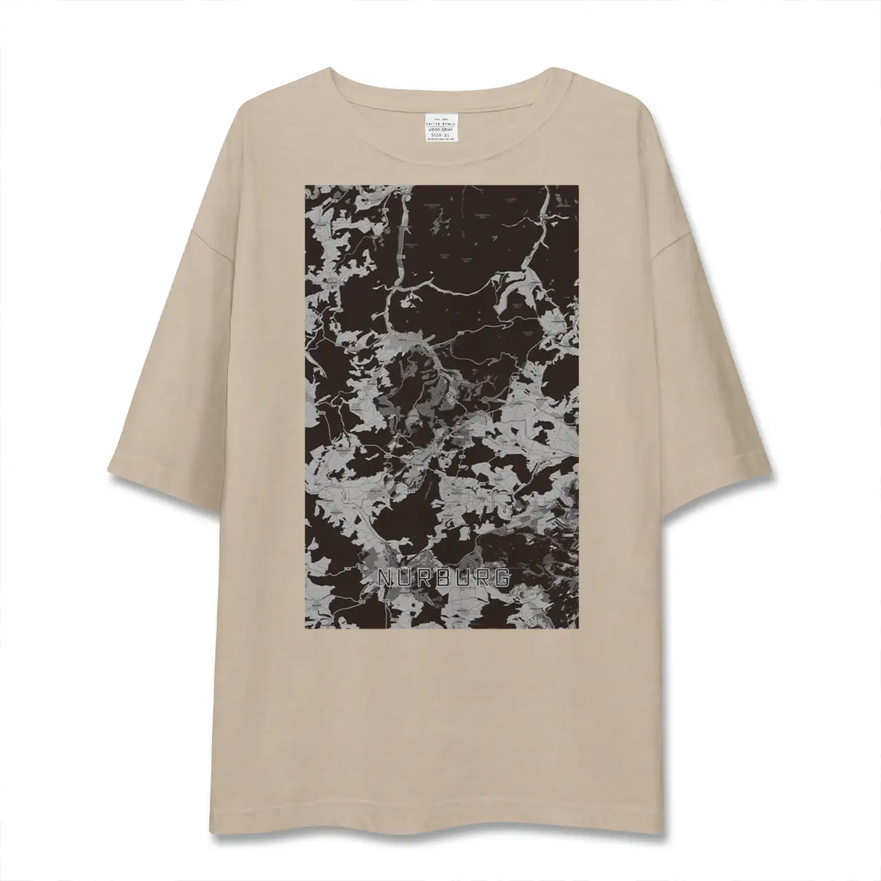 【ニュルブルク（ドイツ）】地図柄ビッグシルエットTシャツ