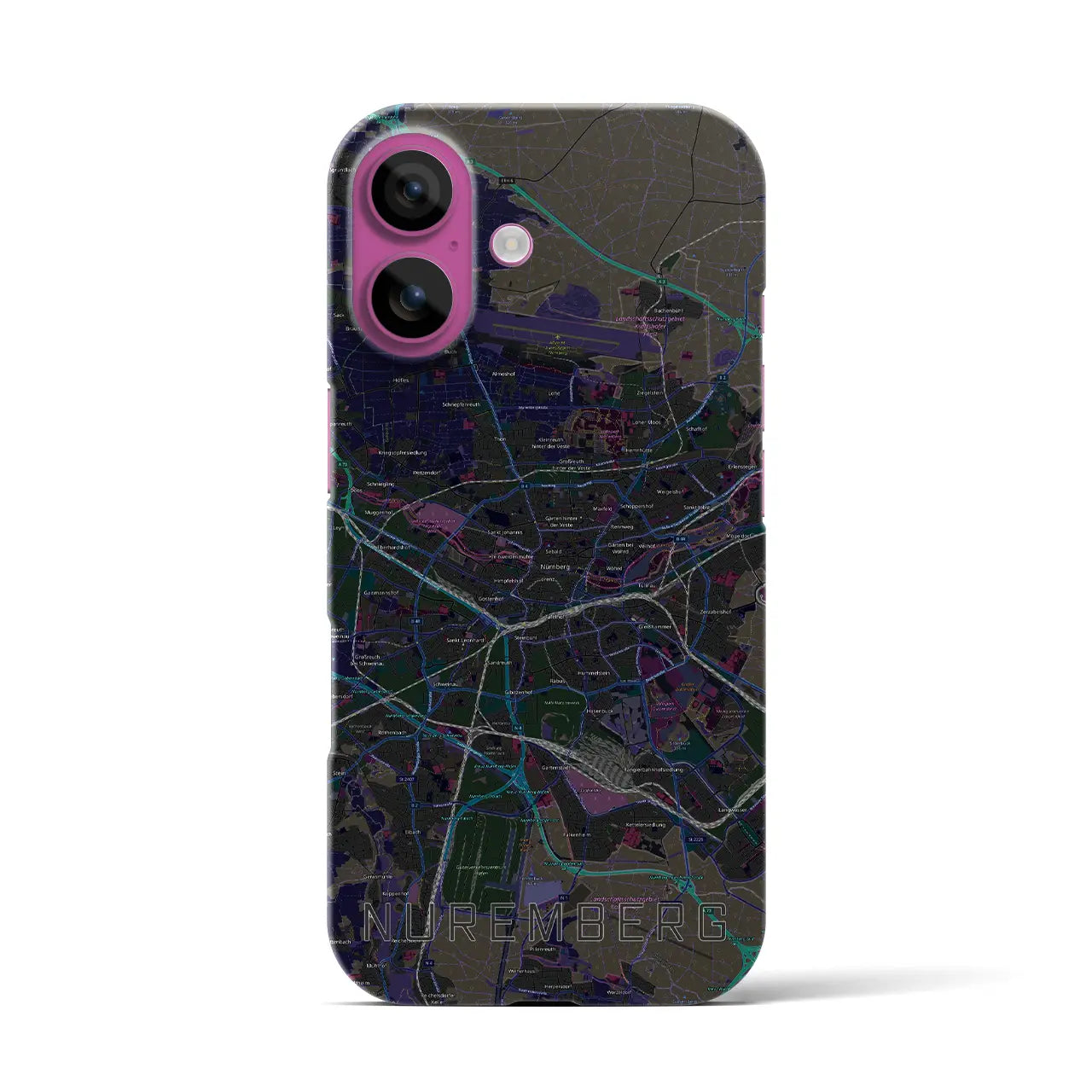 【ニュルンベルク（ドイツ）】地図柄iPhoneケース（バックカバータイプ）