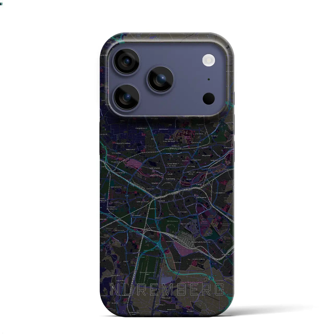 【ニュルンベルク（ドイツ）】地図柄iPhoneケース（バックカバータイプ）