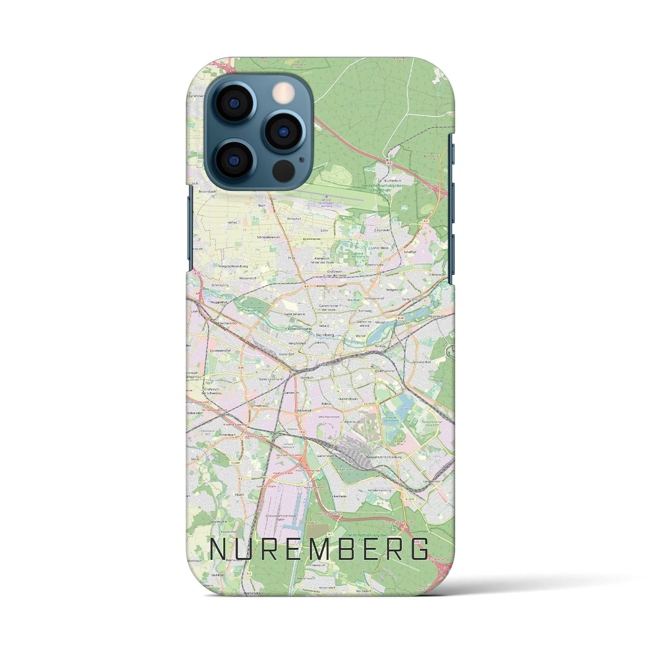 【ニュルンベルク（ドイツ）】地図柄iPhoneケース（バックカバータイプ）