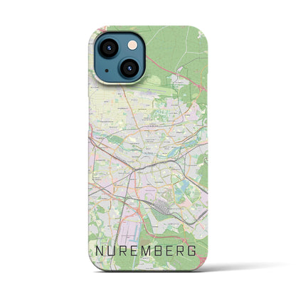 【ニュルンベルク（ドイツ）】地図柄iPhoneケース（バックカバータイプ）