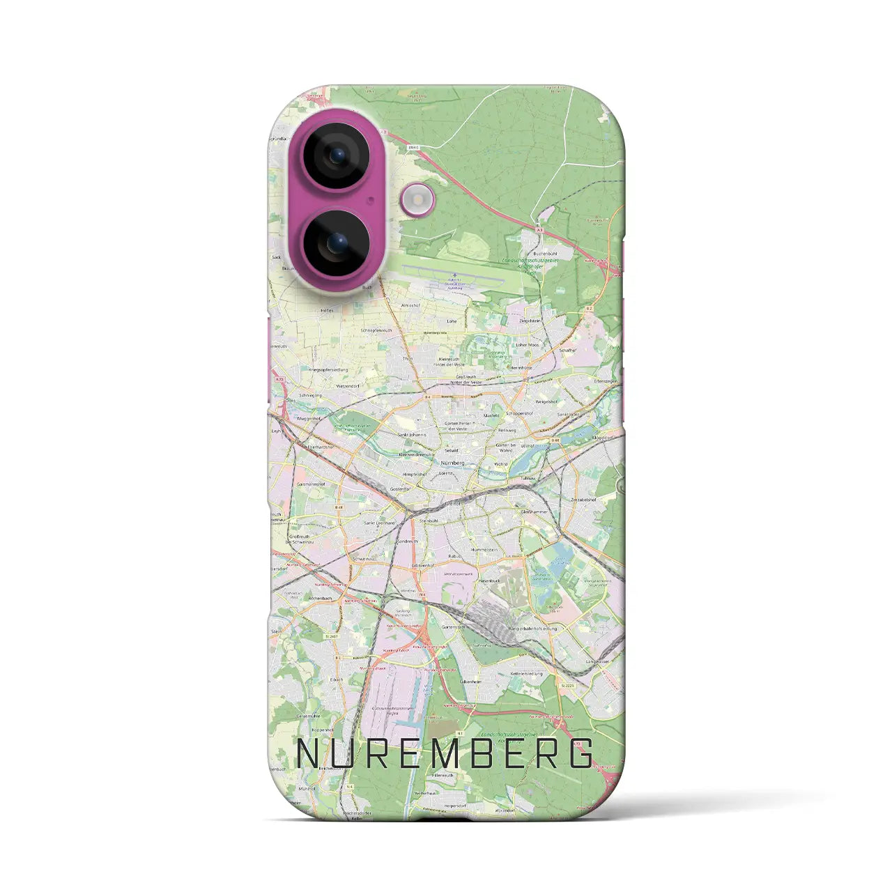 【ニュルンベルク（ドイツ）】地図柄iPhoneケース（バックカバータイプ）