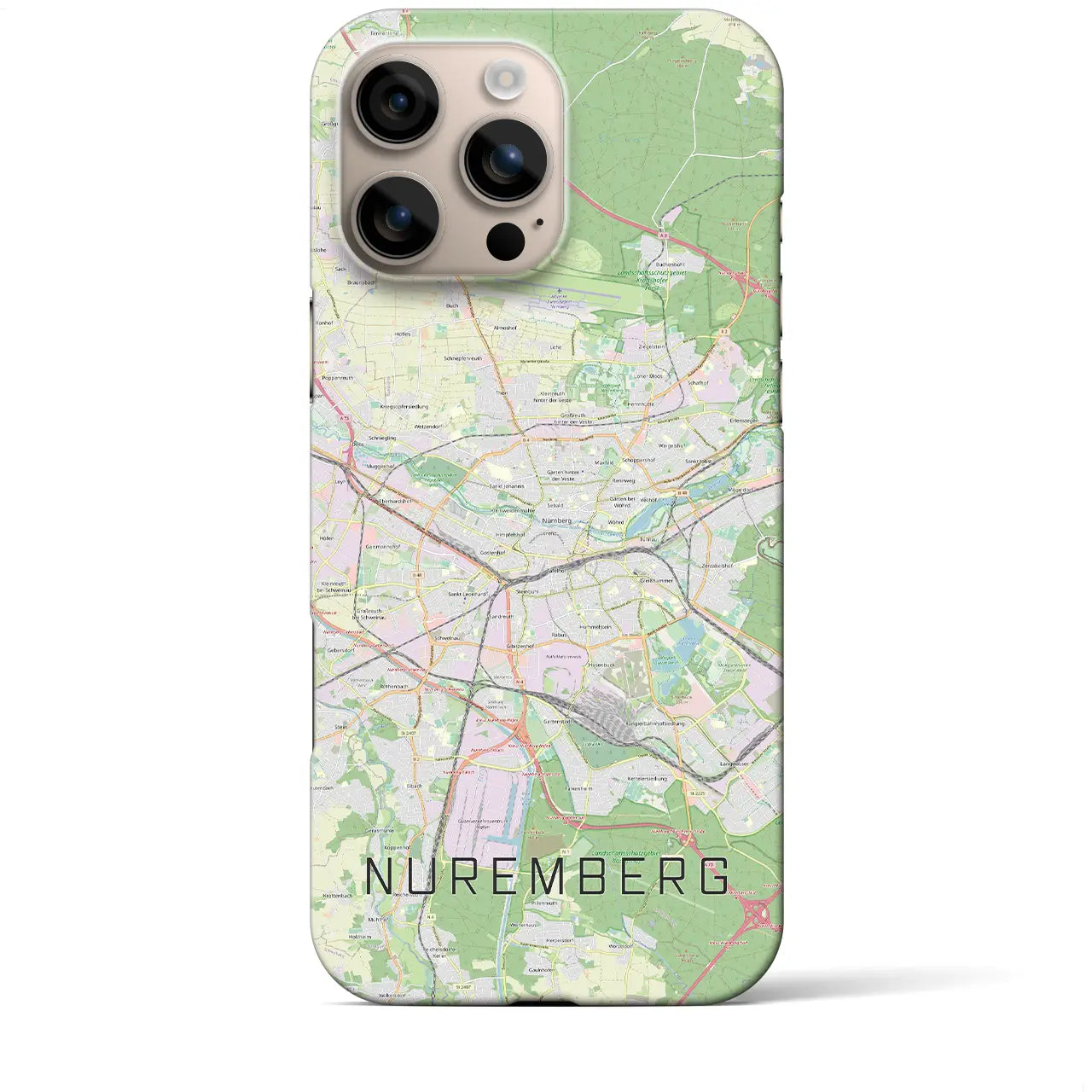 【ニュルンベルク（ドイツ）】地図柄iPhoneケース（バックカバータイプ）