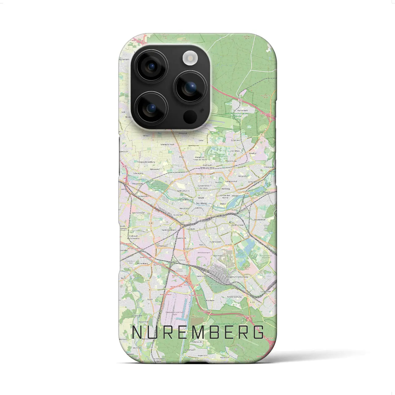 【ニュルンベルク（ドイツ）】地図柄iPhoneケース（バックカバータイプ）