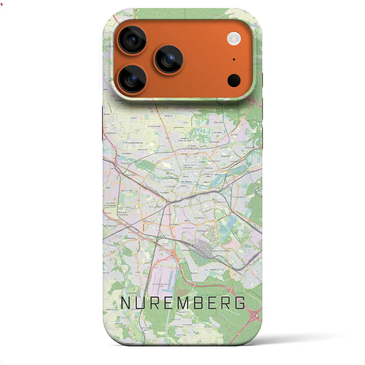 【ニュルンベルク（ドイツ）】地図柄iPhoneケース（バックカバータイプ）