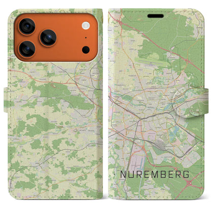 【ニュルンベルク（ドイツ）】地図柄iPhoneケース（手帳タイプ）