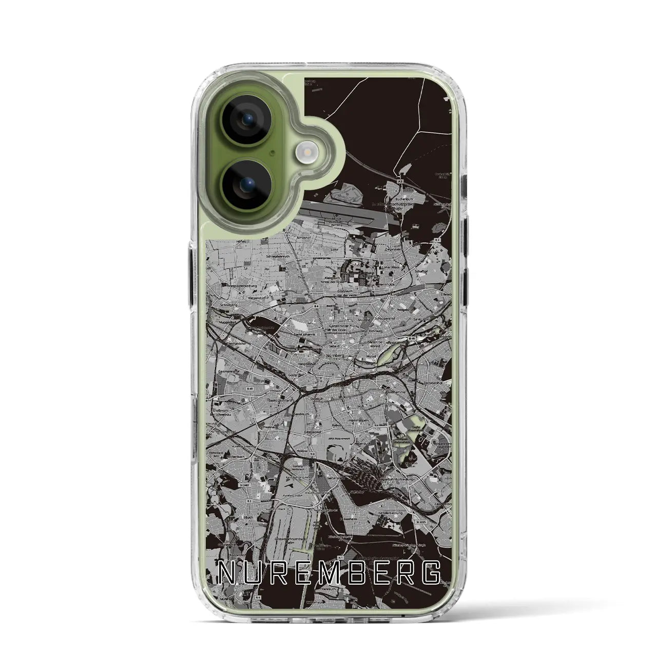 【ニュルンベルク（ドイツ）】地図柄iPhoneケース（MagSafeタイプ）