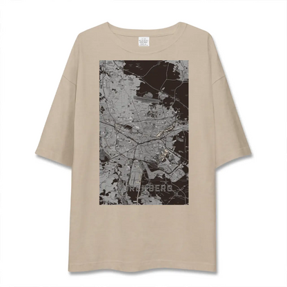 【ニュルンベルク（ドイツ）】地図柄ビッグシルエットTシャツ