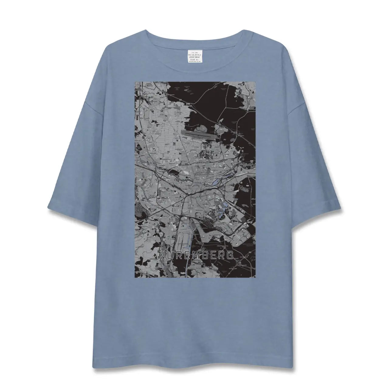 【ニュルンベルク（ドイツ）】地図柄ビッグシルエットTシャツ