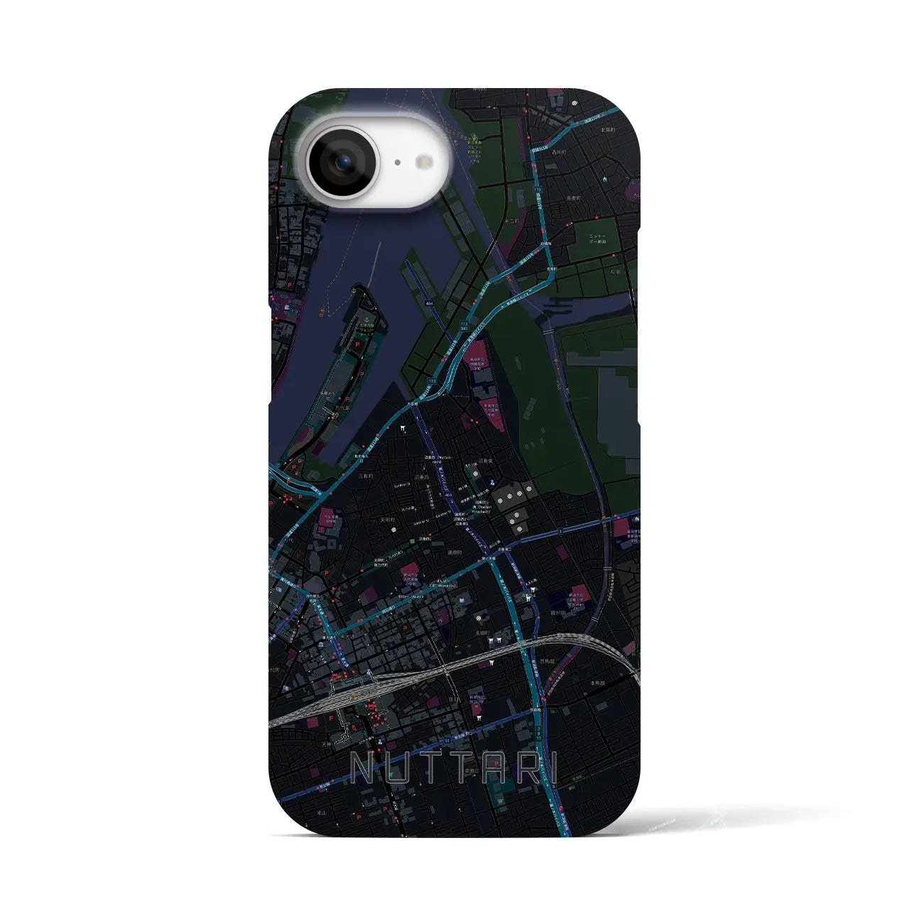 【沼垂（新潟県）】地図柄iPhoneケース（バックカバータイプ）