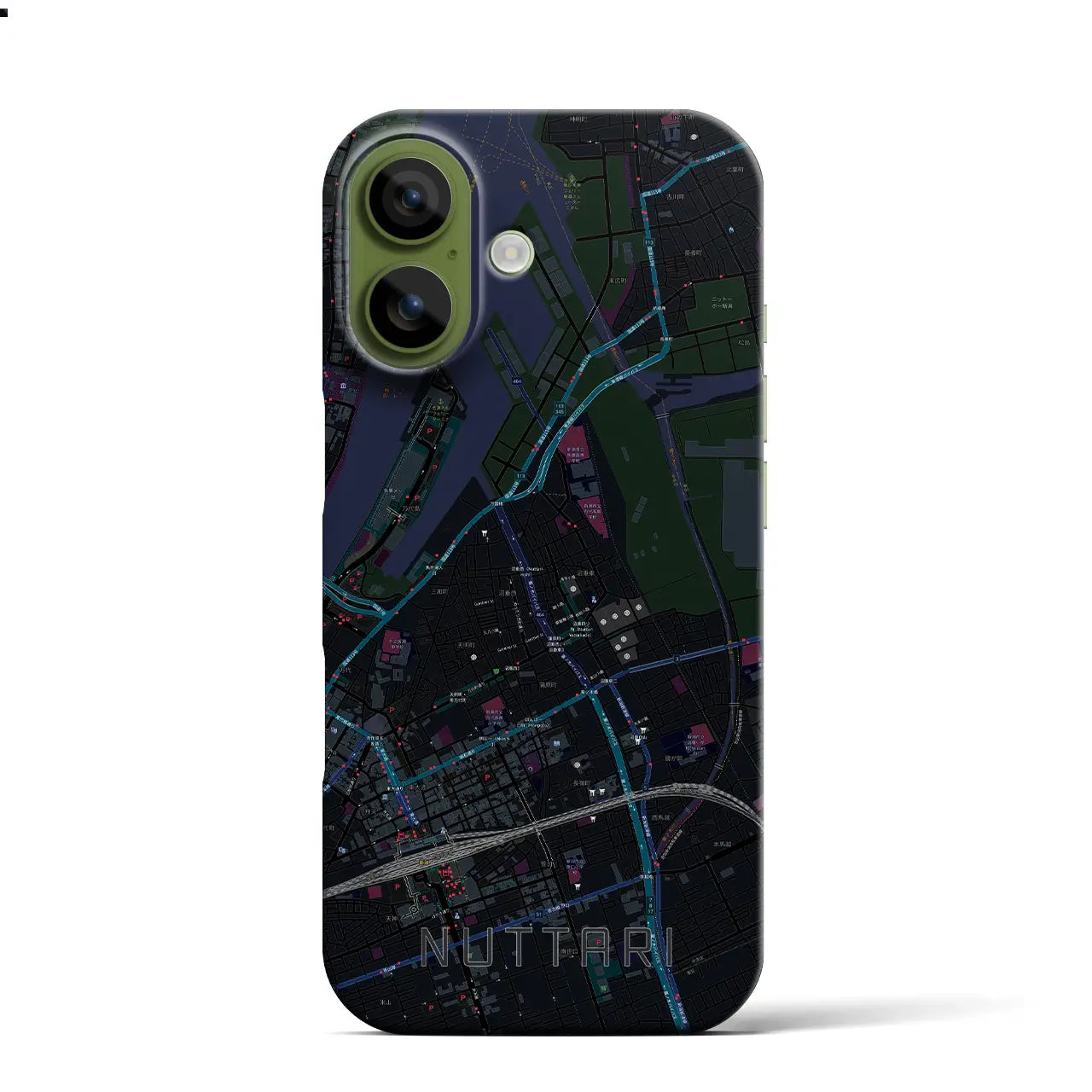 【沼垂（新潟県）】地図柄iPhoneケース（バックカバータイプ）