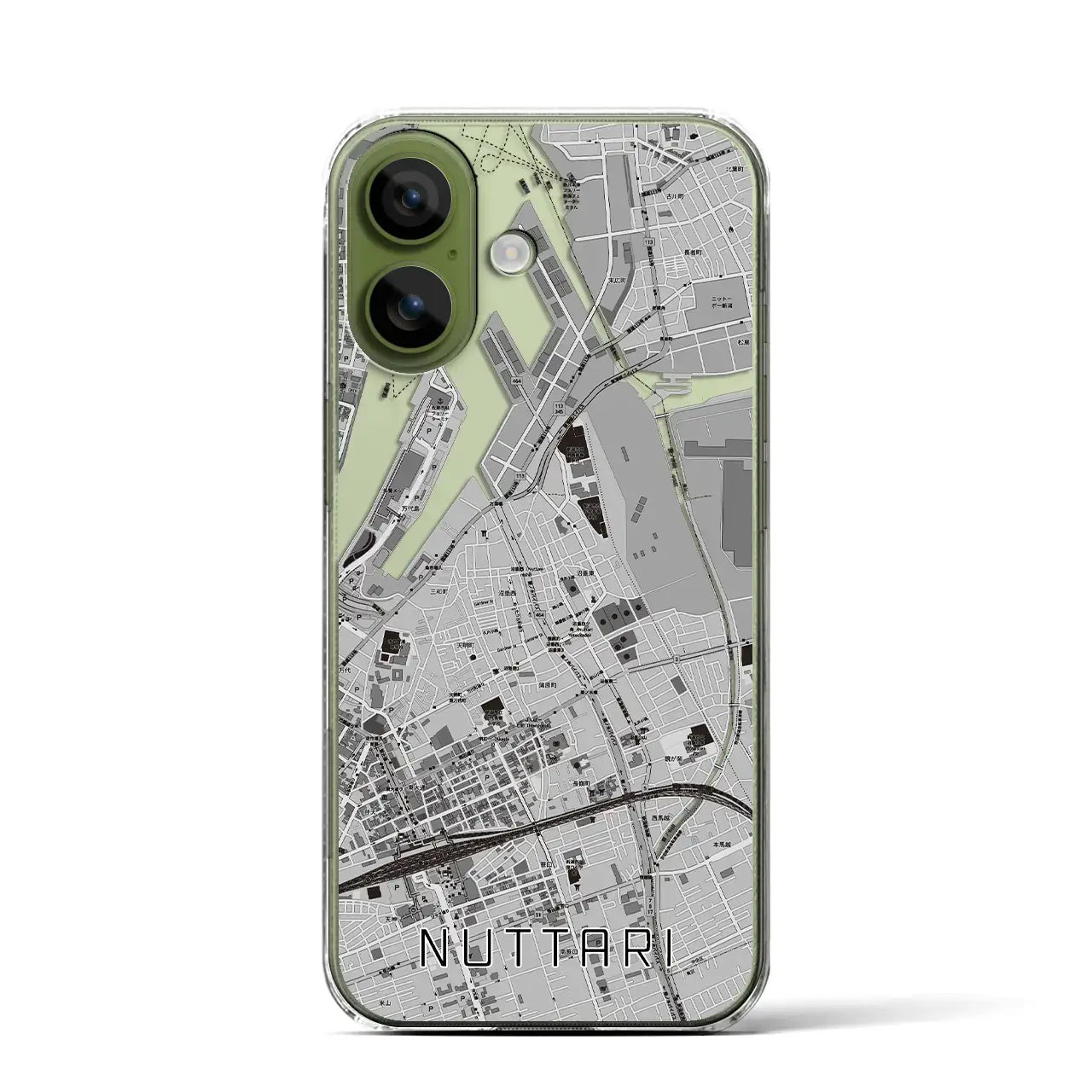 【沼垂（新潟県）】地図柄iPhoneケース（クリアタイプ）