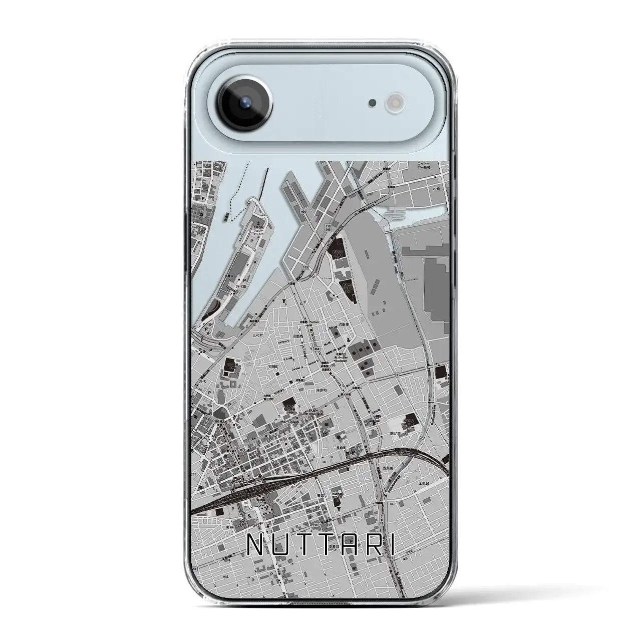 【沼垂（新潟県）】地図柄iPhoneケース（クリアタイプ）