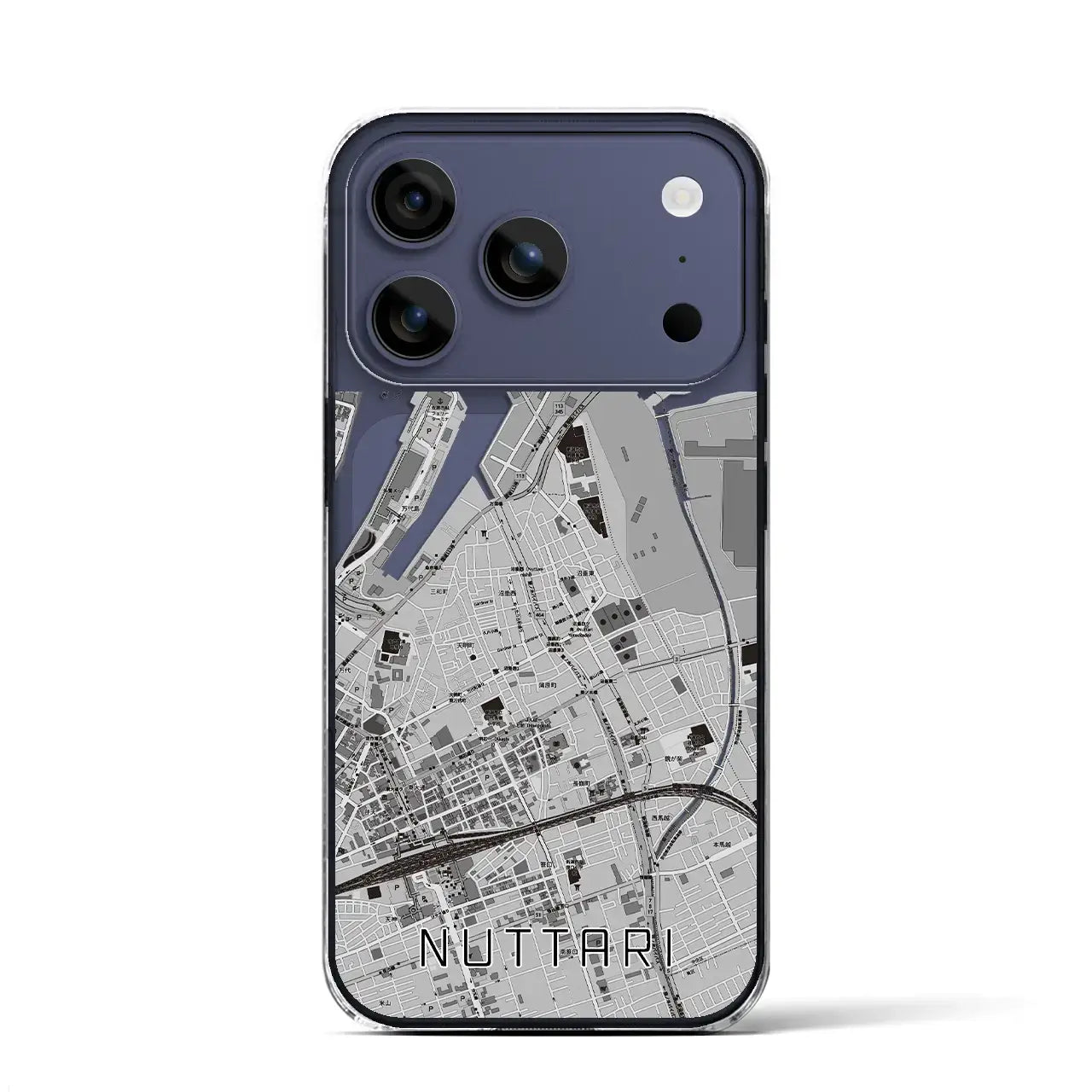 【沼垂（新潟県）】地図柄iPhoneケース（クリアタイプ）