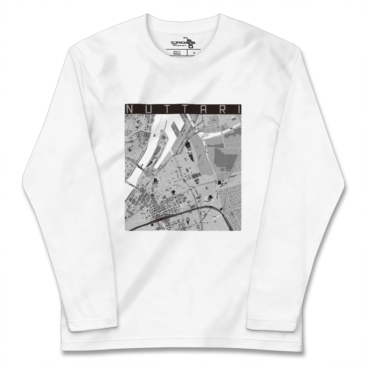 【沼垂（新潟県）】地図柄ロングスリーブTシャツ
