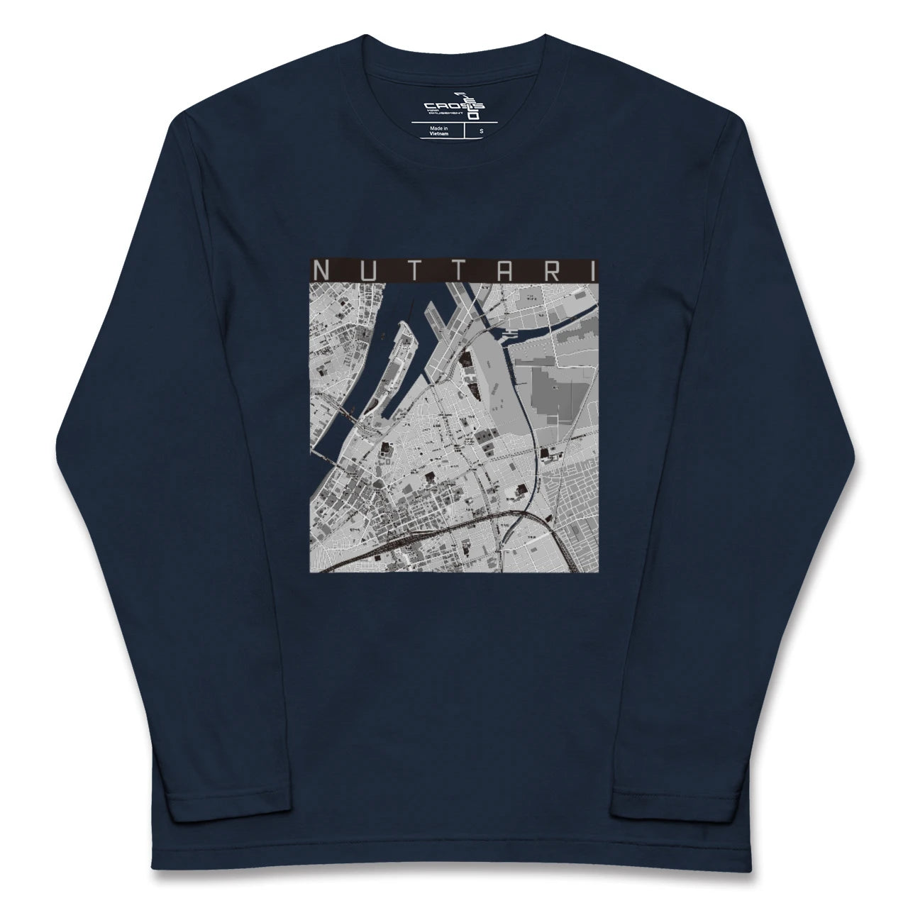 【沼垂（新潟県）】地図柄ロングスリーブTシャツ