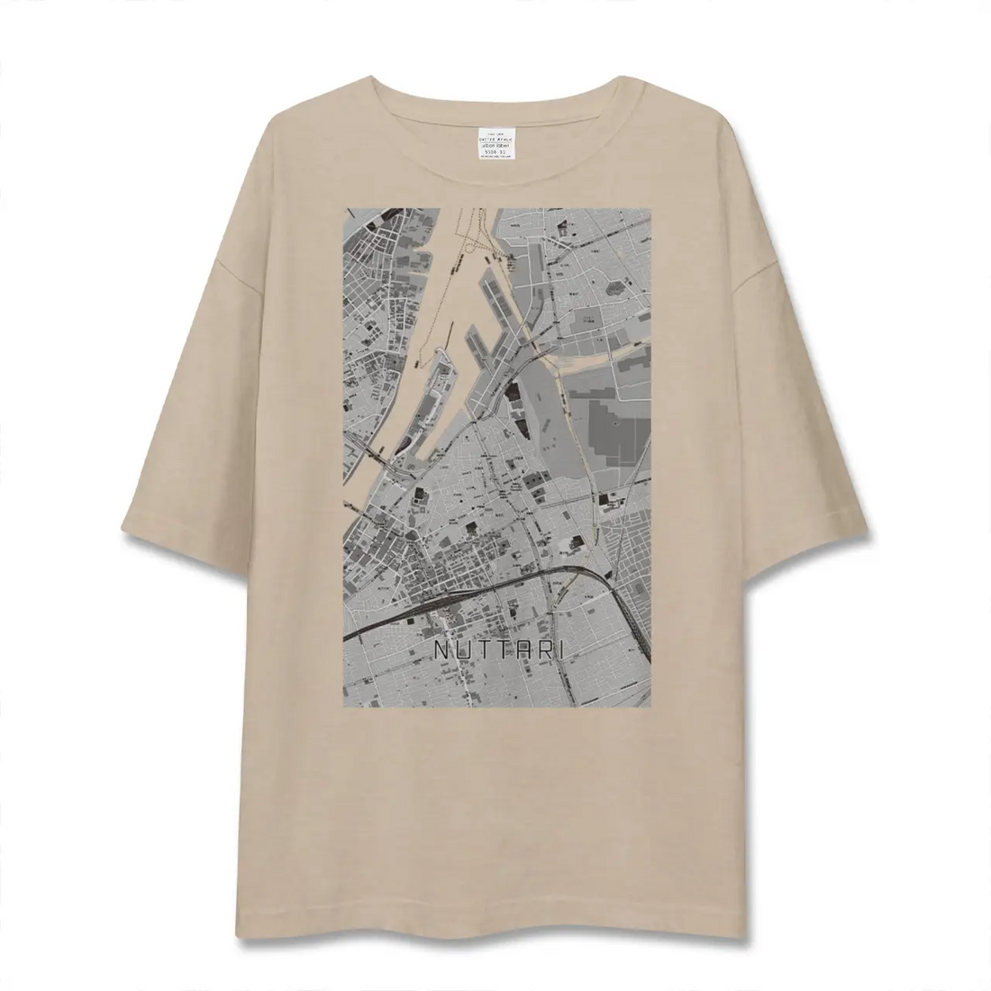 【沼垂(新潟県)】地図柄ビッグシルエットTシャツ