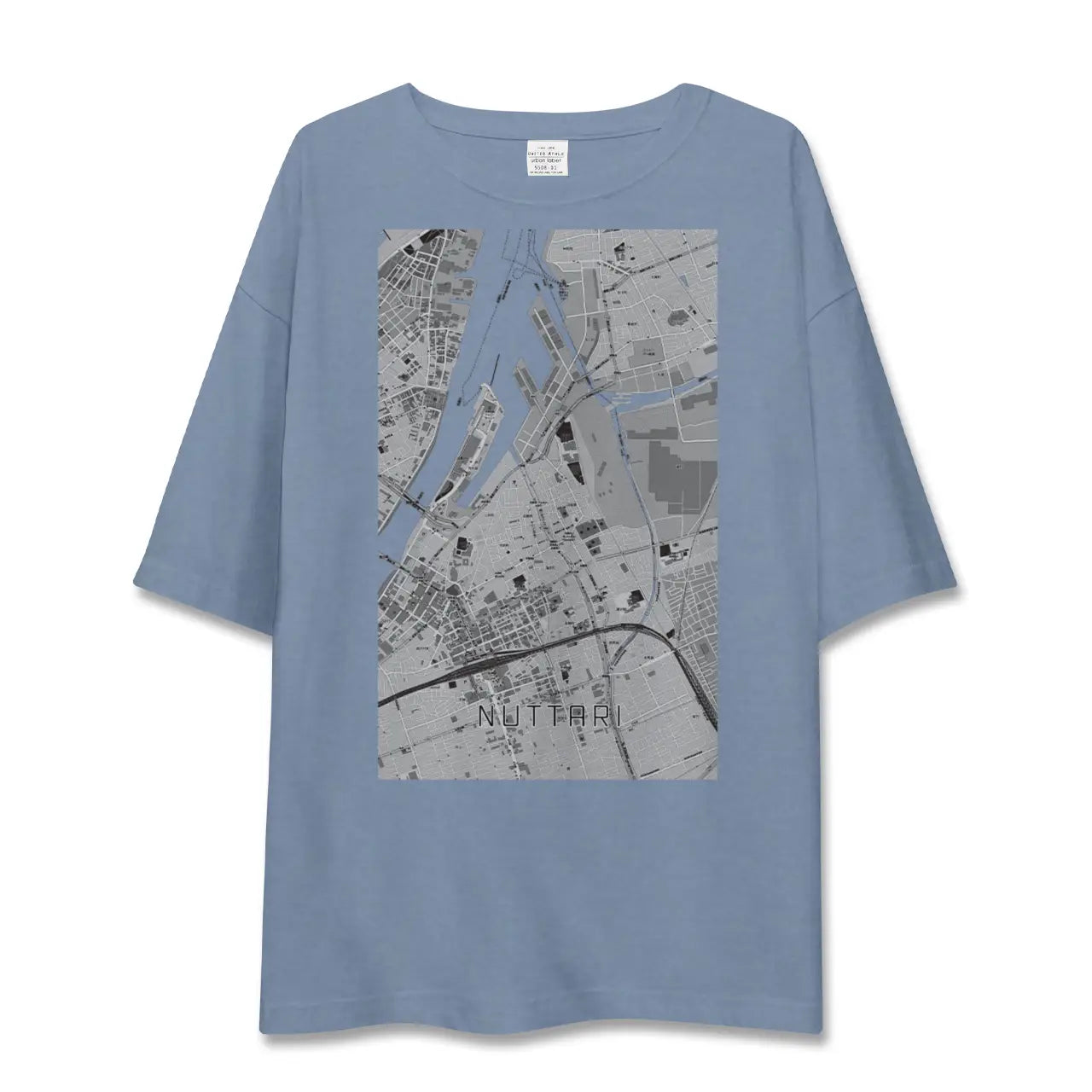 【沼垂（新潟県）】地図柄ビッグシルエットTシャツ