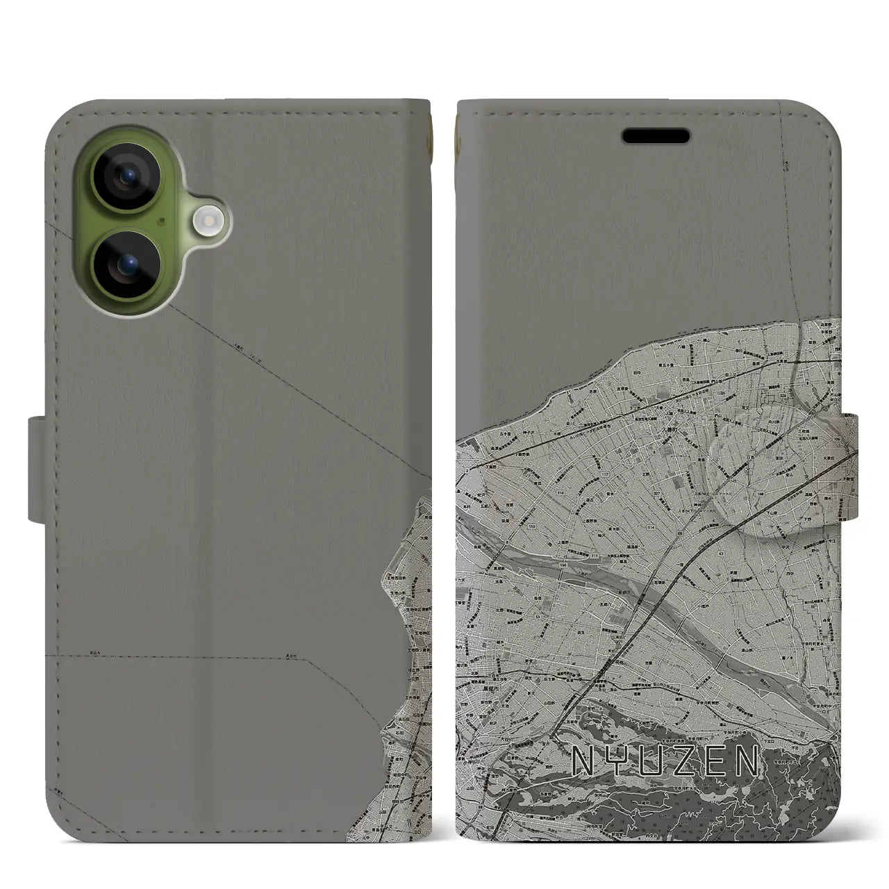 【入善（富山県）】地図柄iPhoneケース（手帳タイプ）