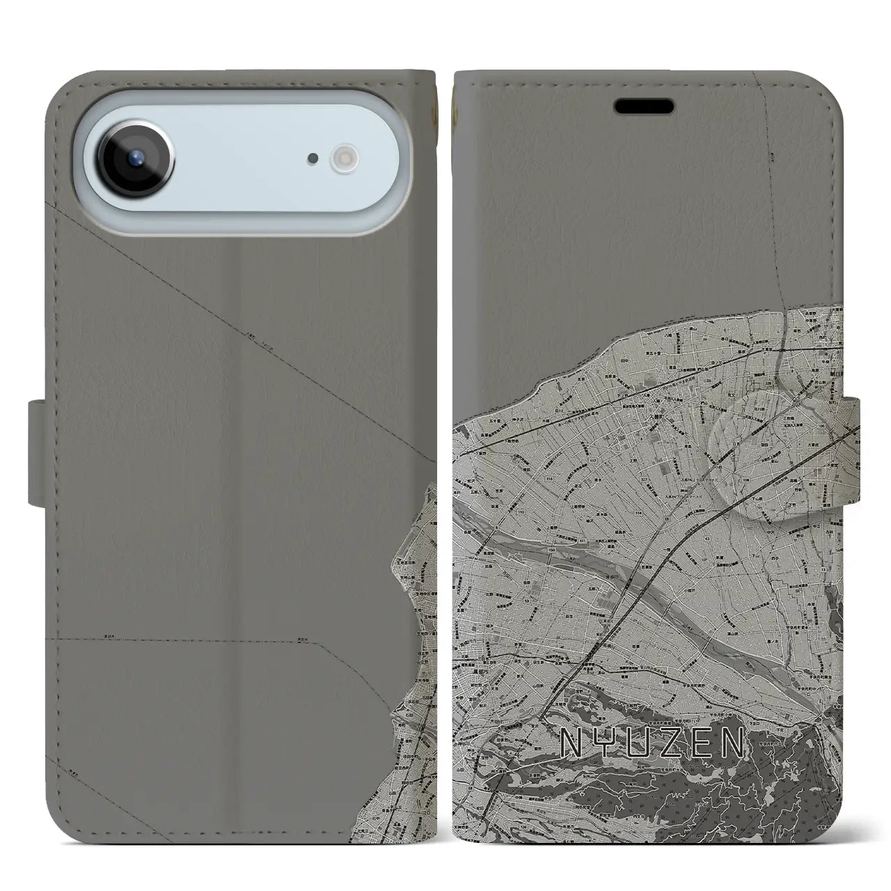 【入善（富山県）】地図柄iPhoneケース（手帳タイプ）