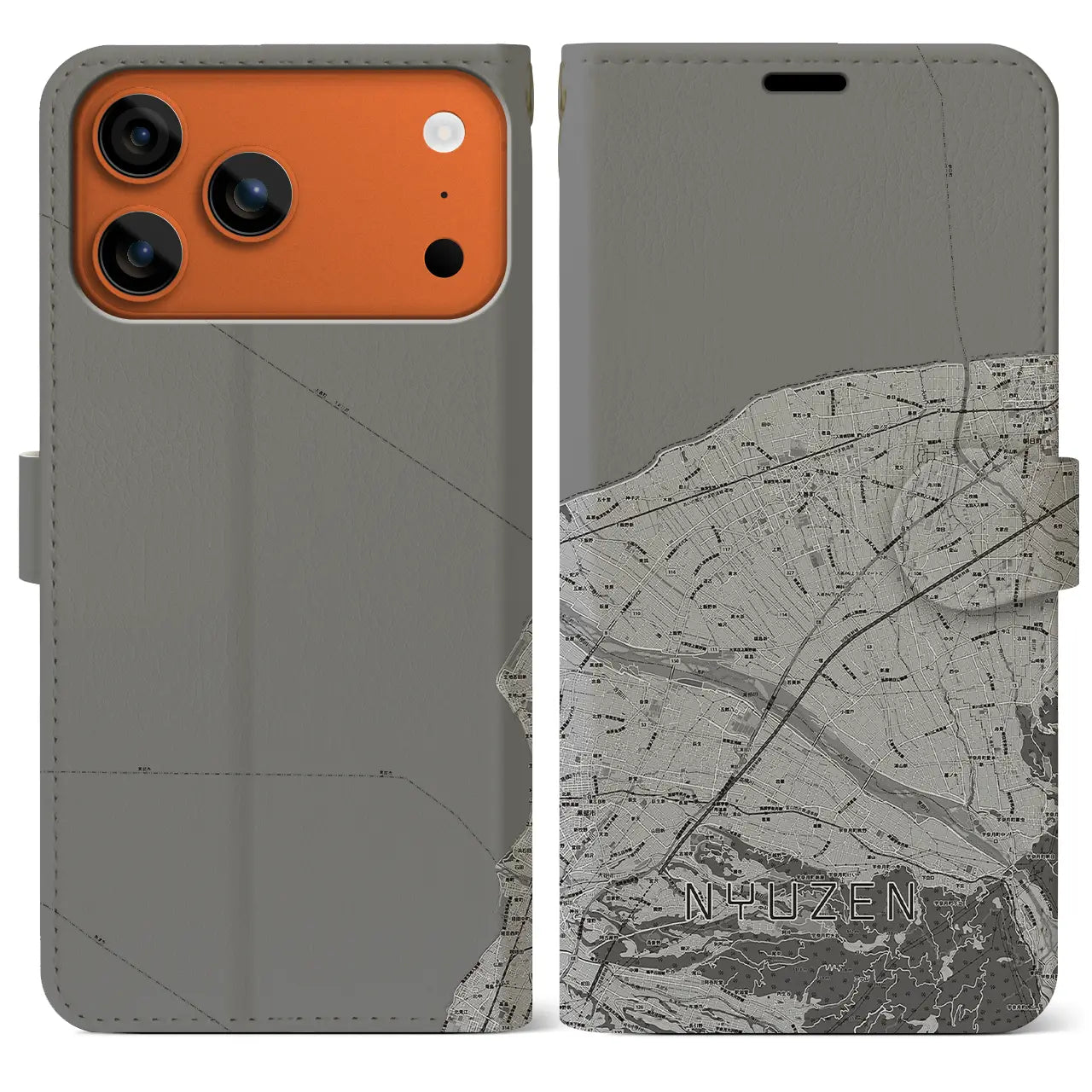 【入善（富山県）】地図柄iPhoneケース（手帳タイプ）