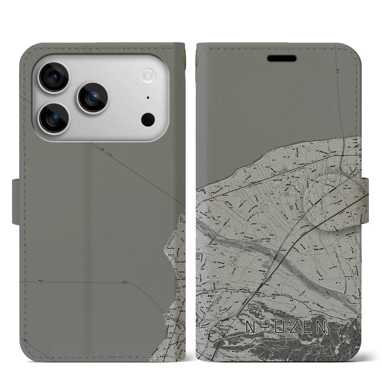 【入善（富山県）】地図柄iPhoneケース（手帳タイプ）