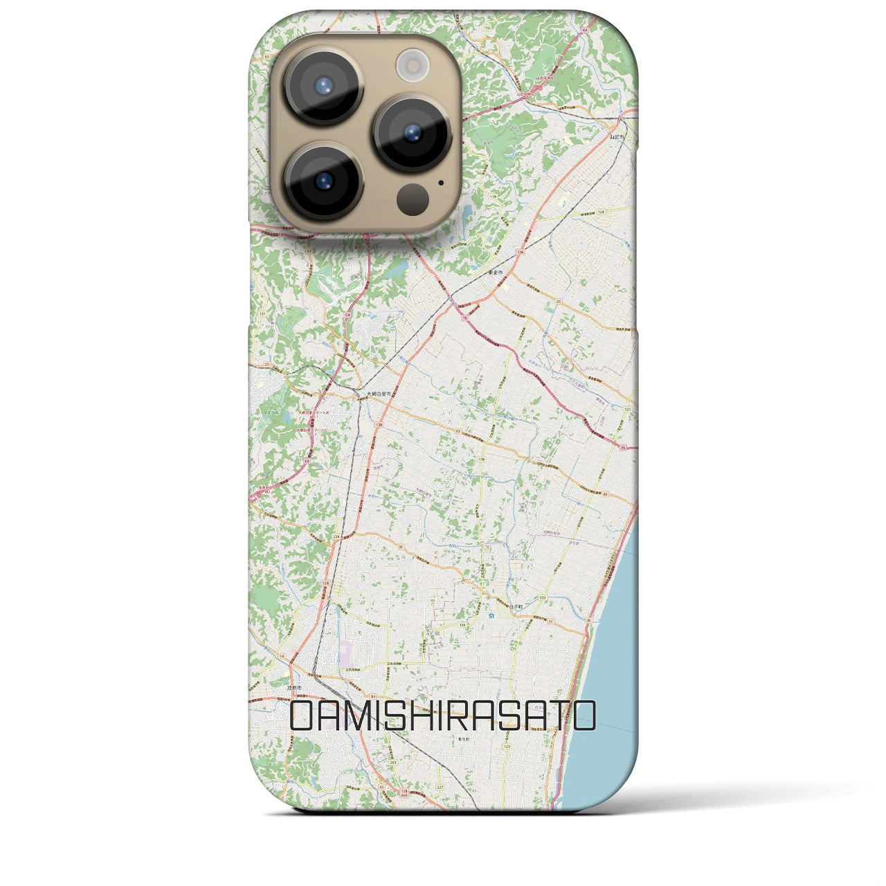 【大網白里（千葉県）】地図柄iPhoneケース（バックカバータイプ）