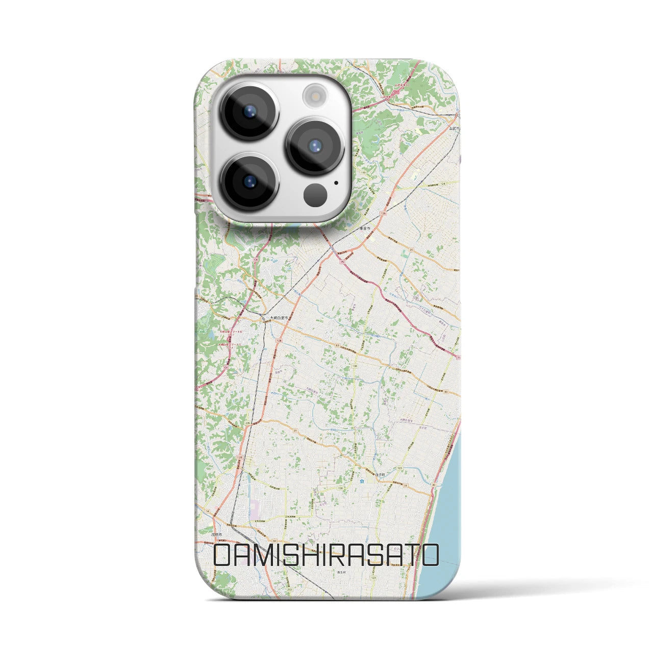 【大網白里（千葉県）】地図柄iPhoneケース（バックカバータイプ）