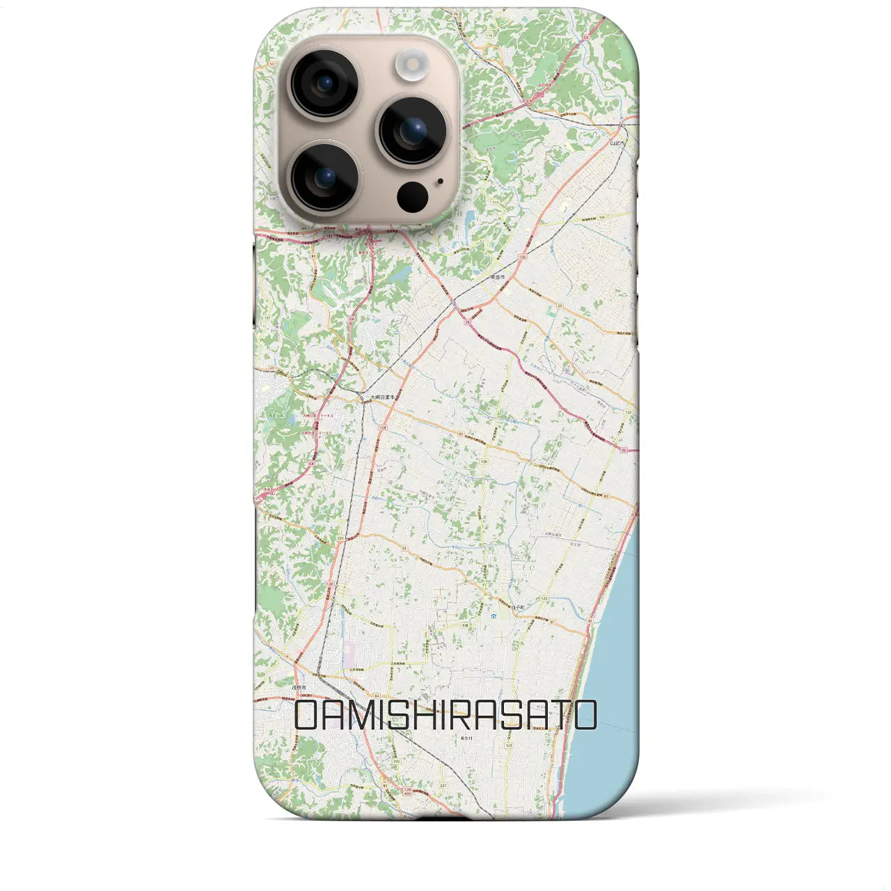 【大網白里（千葉県）】地図柄iPhoneケース（バックカバータイプ）