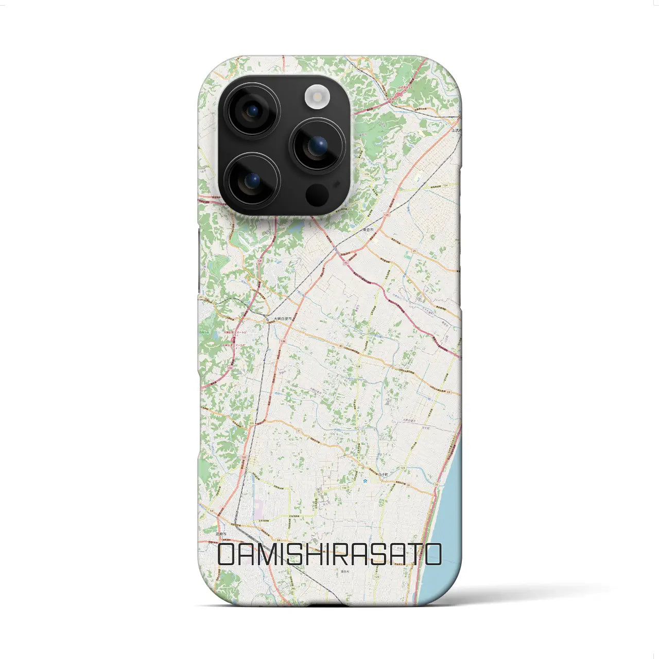【大網白里（千葉県）】地図柄iPhoneケース（バックカバータイプ）