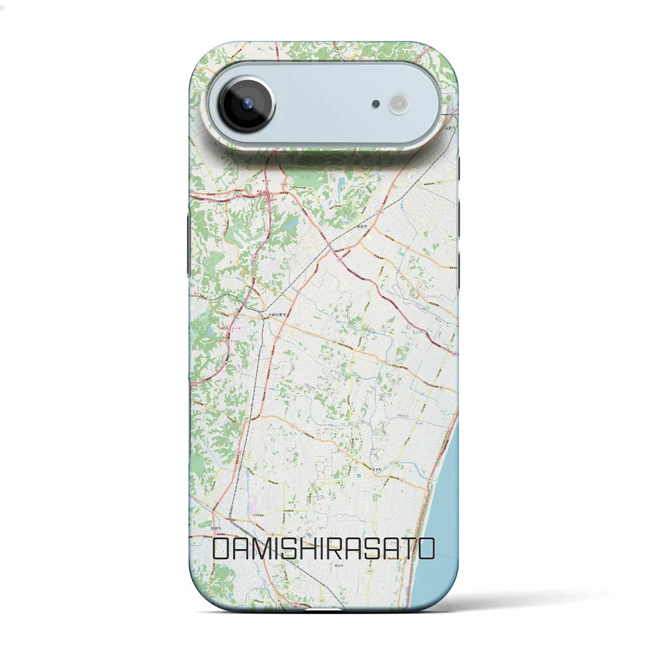 【大網白里（千葉県）】地図柄iPhoneケース（バックカバータイプ）