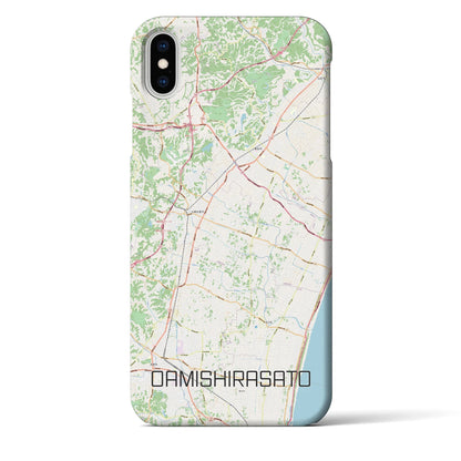 【大網白里（千葉県）】地図柄iPhoneケース（バックカバータイプ）