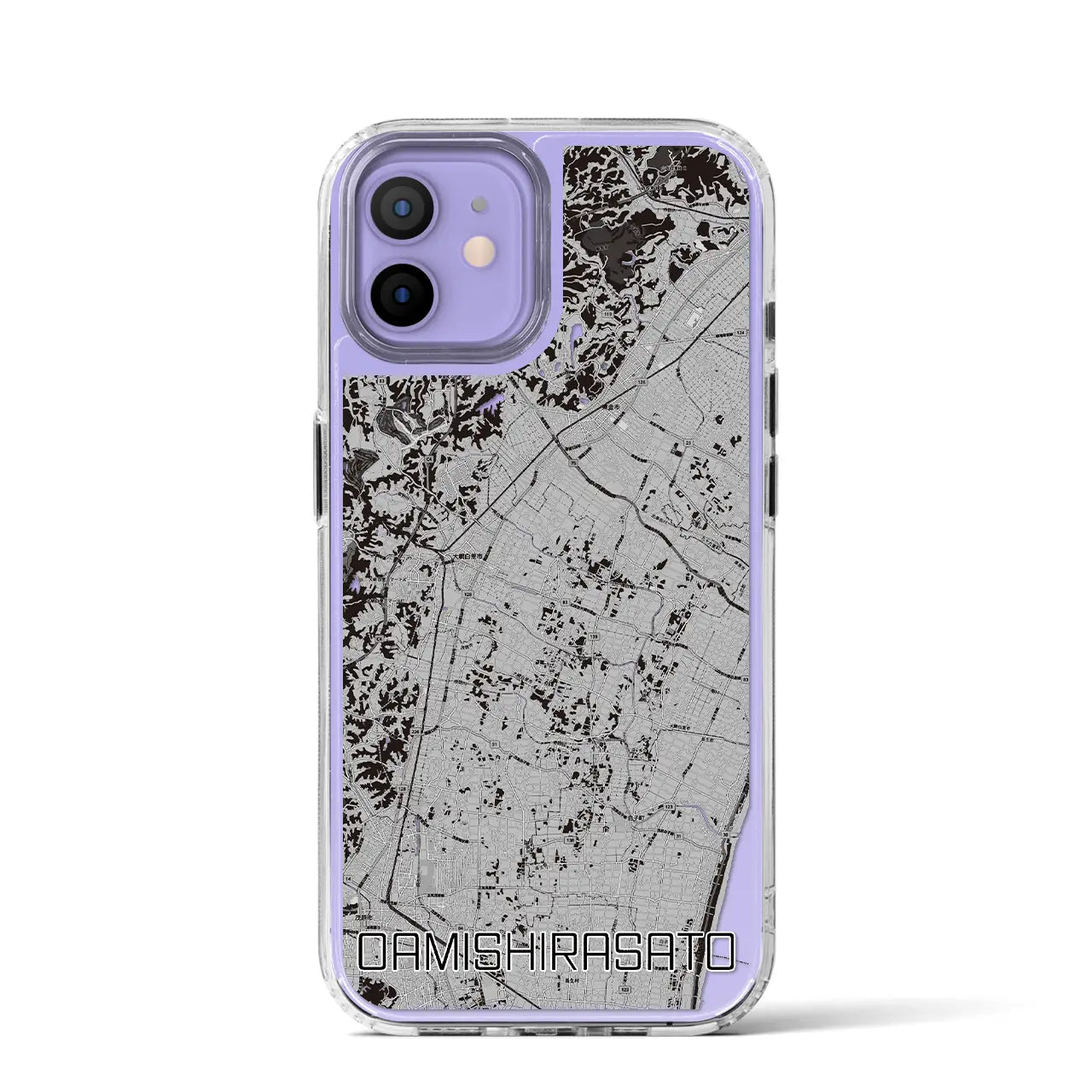 【大網白里（千葉県）】地図柄iPhoneケース（MagSafeタイプ）