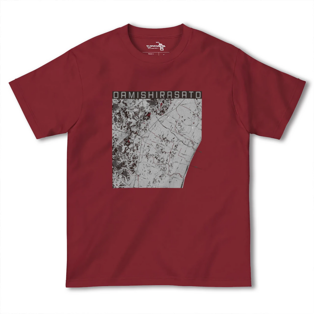 【大網白里(千葉県)】地図柄ヘビーウェイトTシャツ