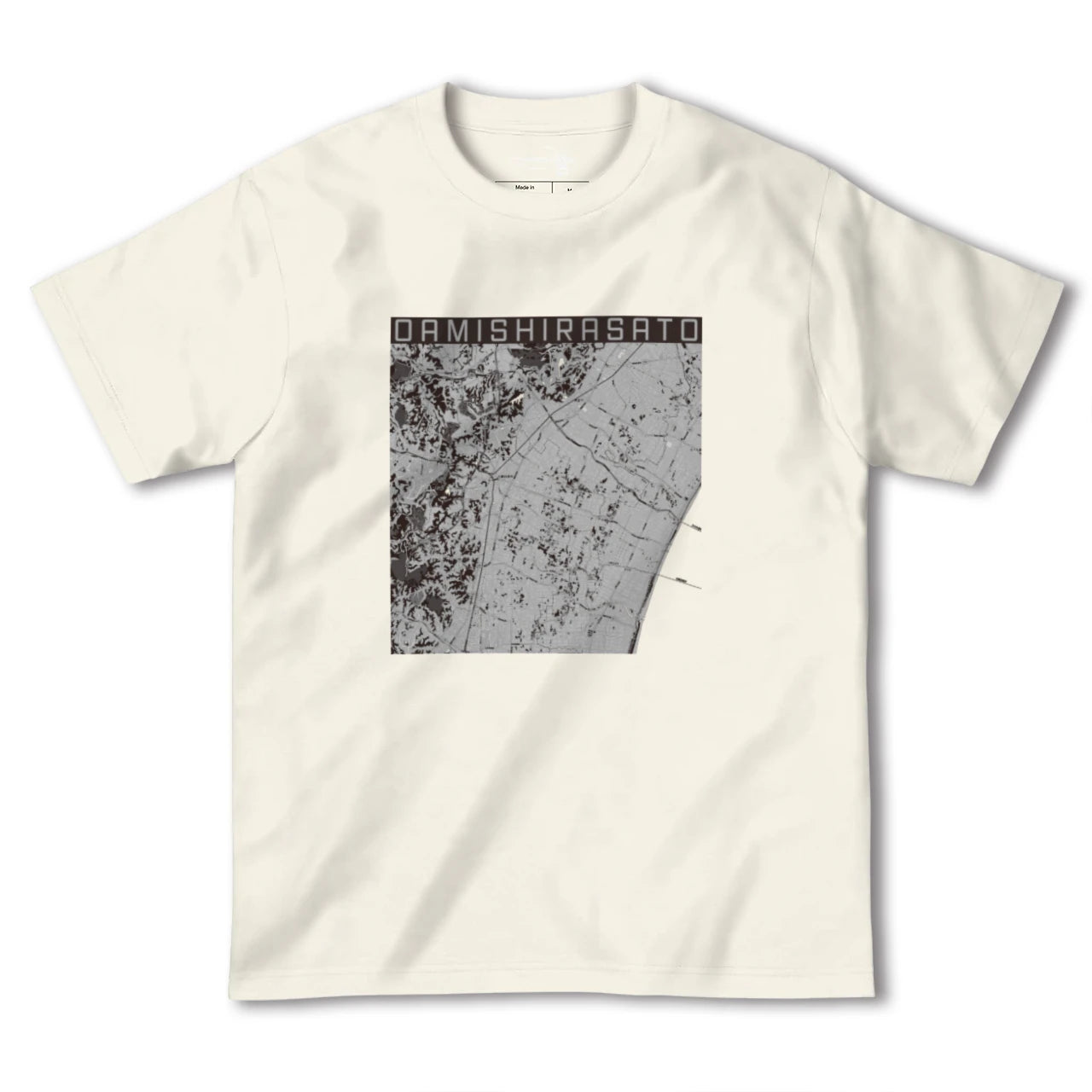 【大網白里（千葉県）】地図柄ヘビーウェイトTシャツ