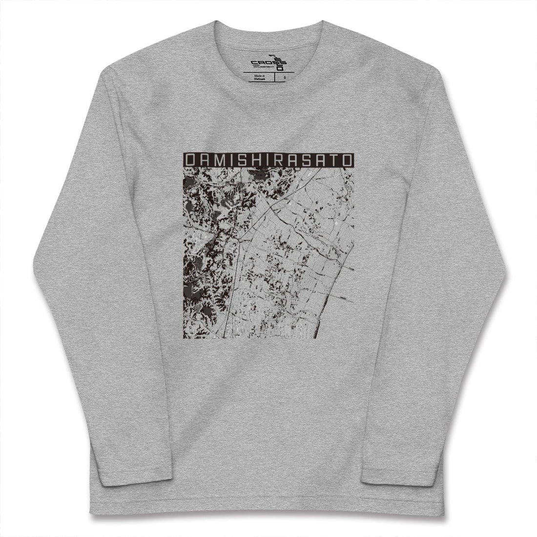 【大網白里（千葉県）】地図柄ロングスリーブTシャツ