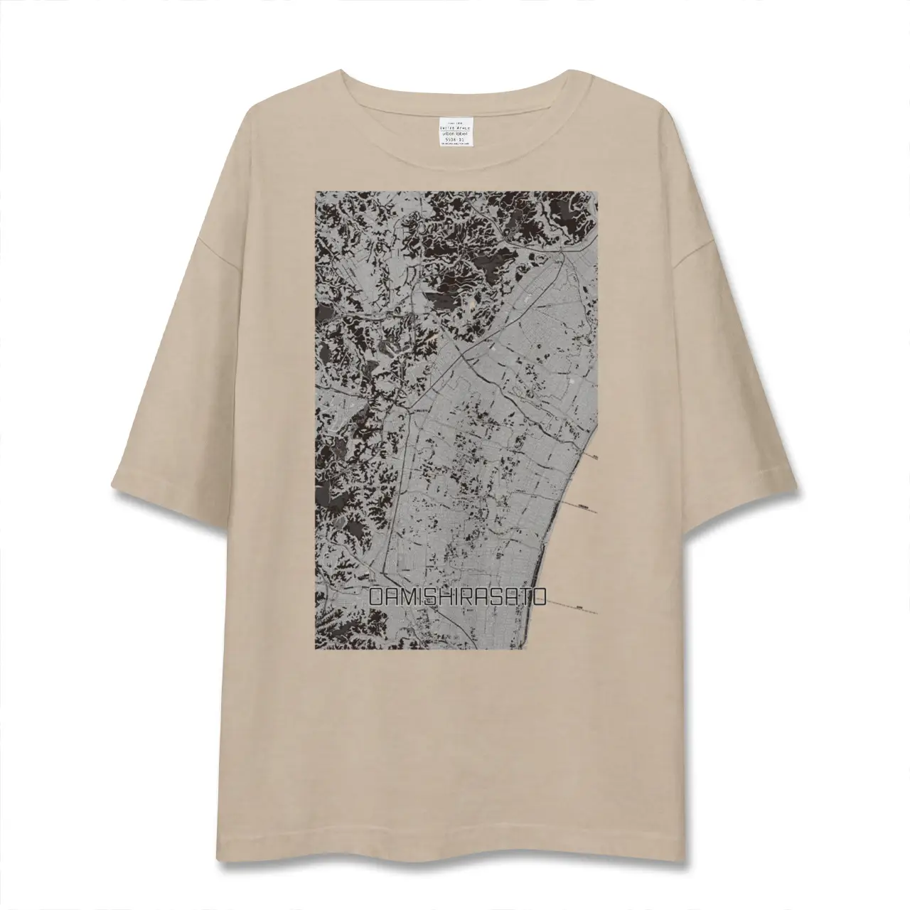 【大網白里（千葉県）】地図柄ビッグシルエットTシャツ