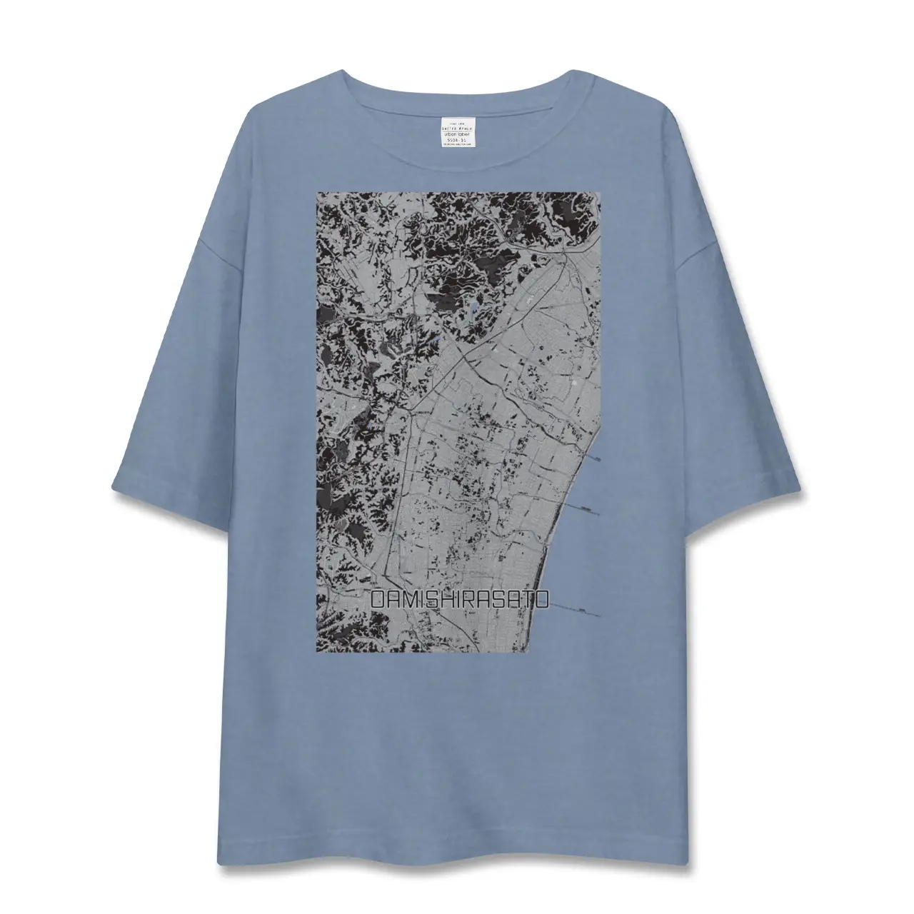 【大網白里（千葉県）】地図柄ビッグシルエットTシャツ