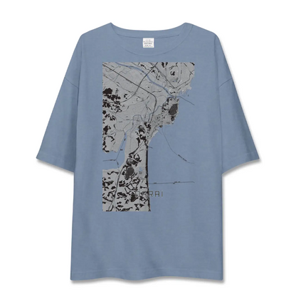 【大洗（茨城県）】地図柄ビッグシルエットTシャツ