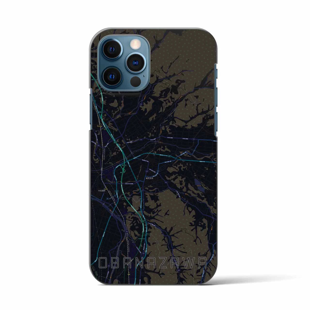 【尾花沢（山形県）】地図柄iPhoneケース（バックカバータイプ）