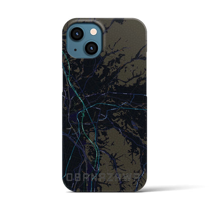 【尾花沢（山形県）】地図柄iPhoneケース（バックカバータイプ）